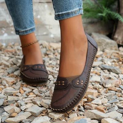 CLARA – Atmungsaktive Vintage-Ballerinas