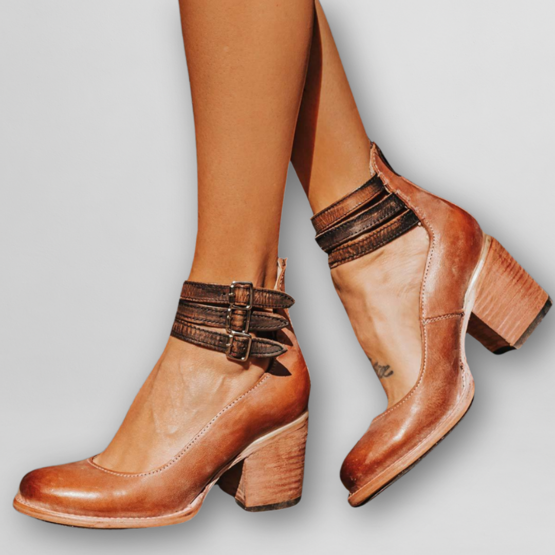 Sylvia | Vintage Sandalen mit Absatz
