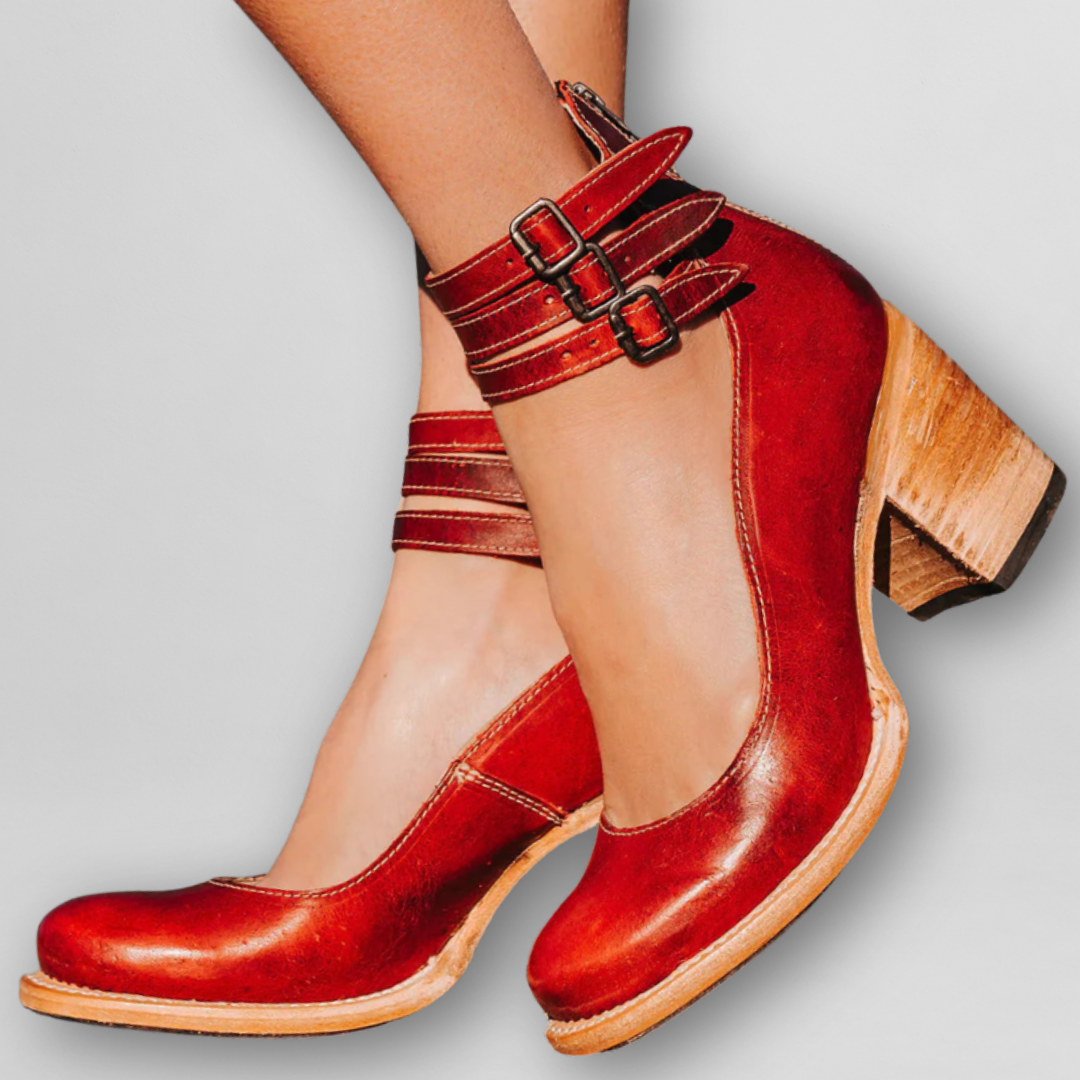 Sylvia | Vintage Sandalen mit Absatz