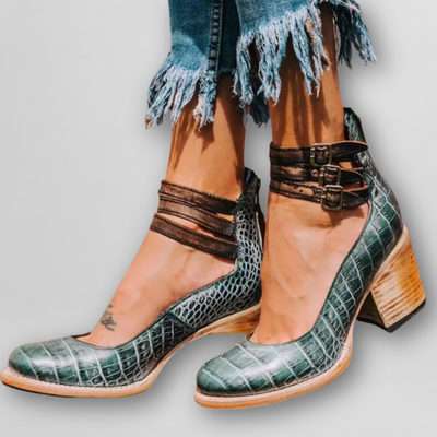 Sylvia | Vintage Sandalen mit Absatz