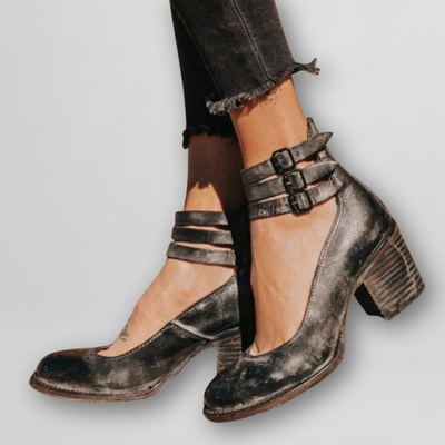 Sylvia | Vintage Sandalen mit Absatz