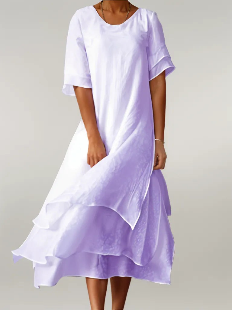 CHRISTINA – Elegantes langes Baumwollkleid
