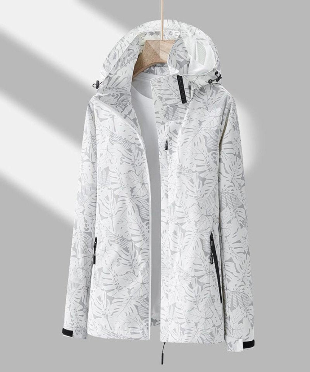 PAOLA – Wasserdichte Windjacke mit Blattmuster