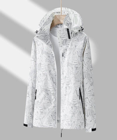 PAOLA – Wasserdichte Windjacke mit Blattmuster