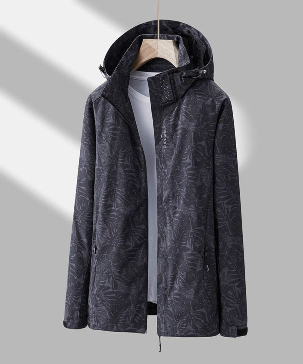 PAOLA – Wasserdichte Windjacke mit Blattmuster