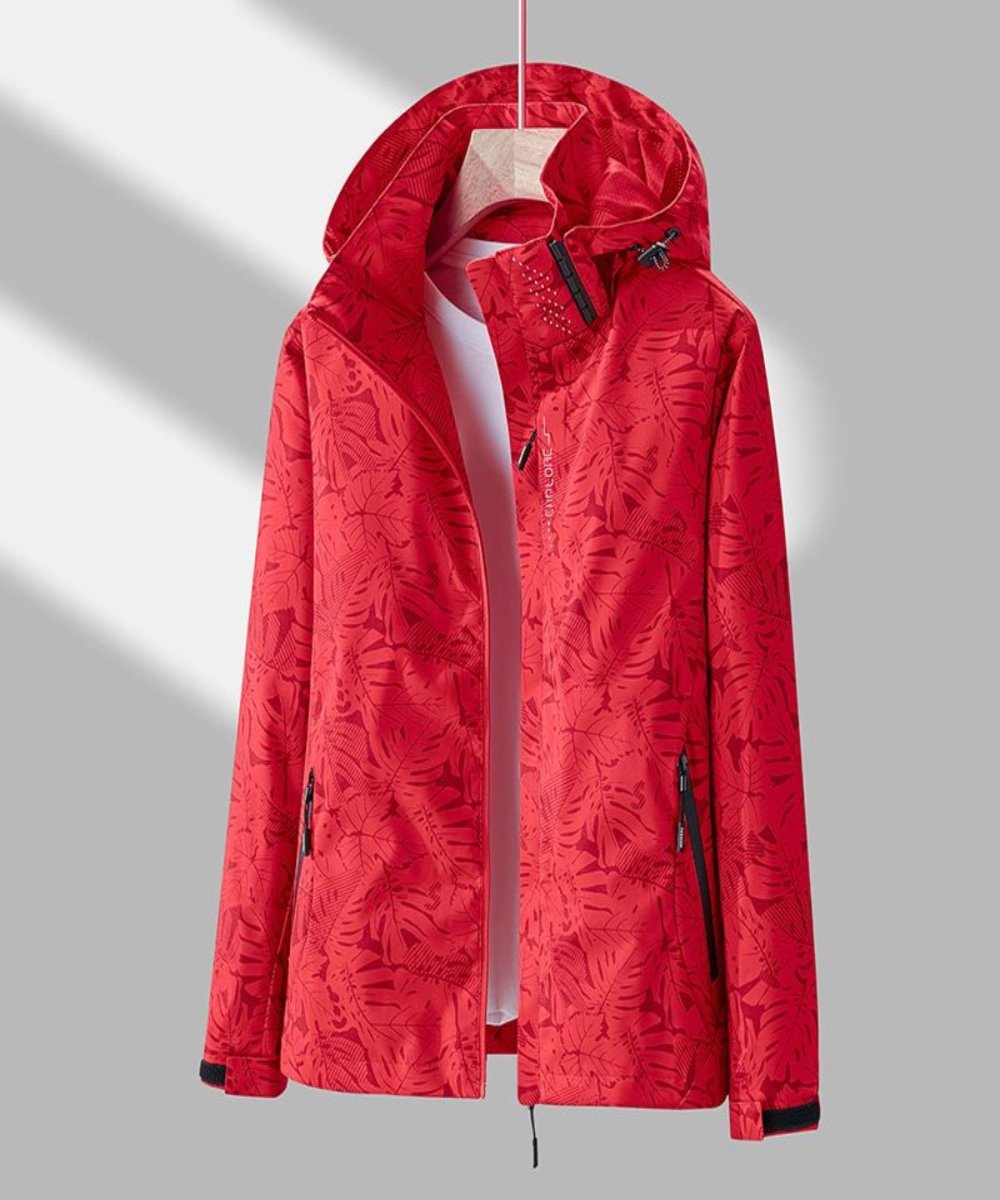 PAOLA – Wasserdichte Windjacke mit Blattmuster
