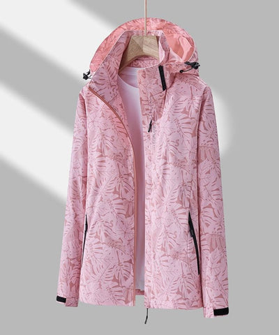 PAOLA – Wasserdichte Windjacke mit Blattmuster
