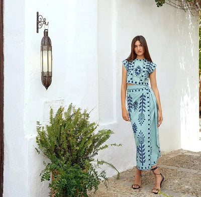 Camilla - Bedrucktes Set Top und Rock