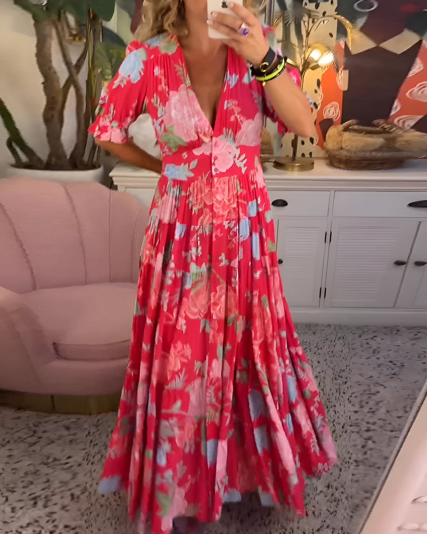 CATERINA – Maxikleid Blumig Feminin