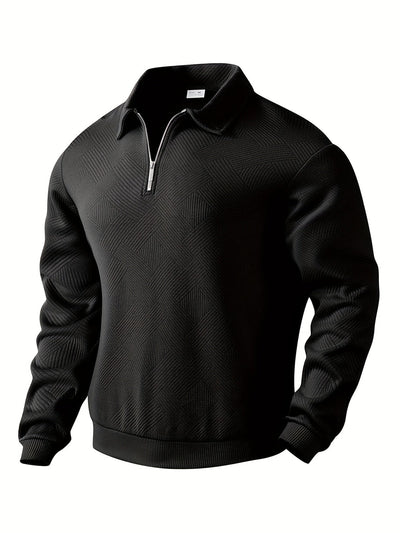 Oscar – Vintage-Zip-Pullover mit geometrischem Design