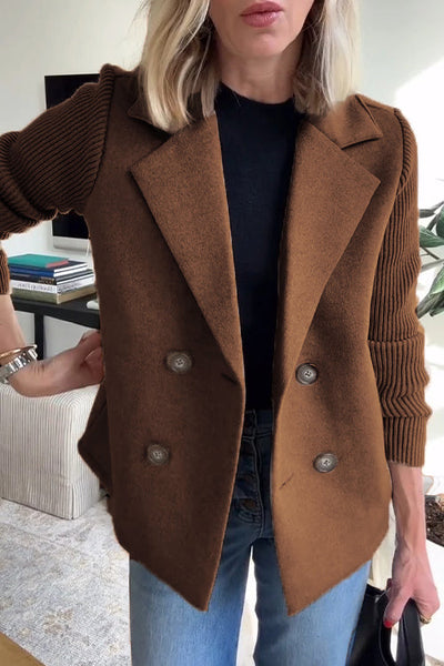 Amelia™ | Stilvoller Blazer mit Strickärmeln