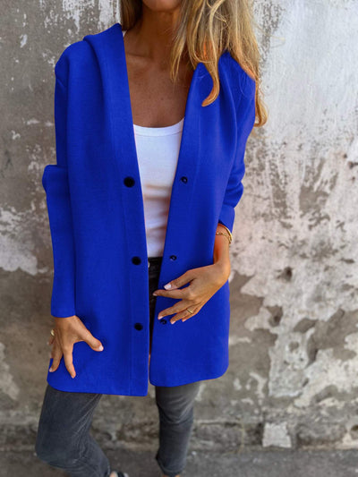 CARDIGAN MIT KNÖPFEN UND KAPUZE