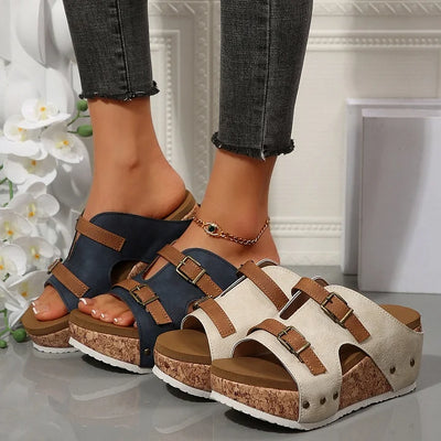 SERHAT – Orthopädische Sandalen mit Keilabsatz