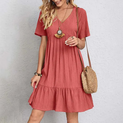 Elske™ | Elegantes V-Ausschnitt Mini Kleid