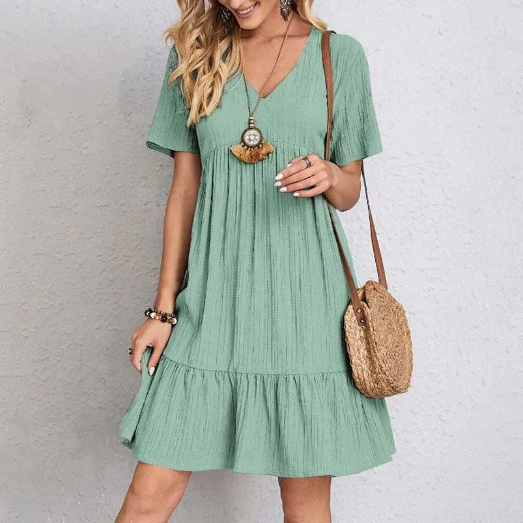 Elske™ | Elegantes V-Ausschnitt Mini Kleid
