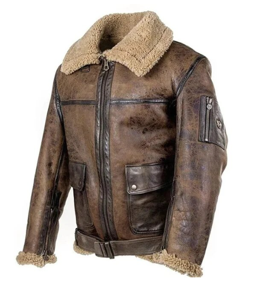 Tom™ | Warme Leder-Fliegerjacke