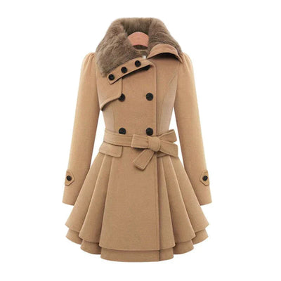 Yena | Trenchcoat-Chic mit Kunstfell