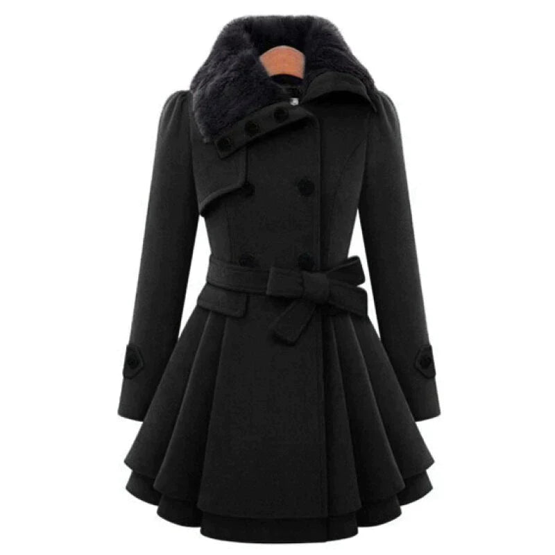 Yena | Trenchcoat-Chic mit Kunstfell