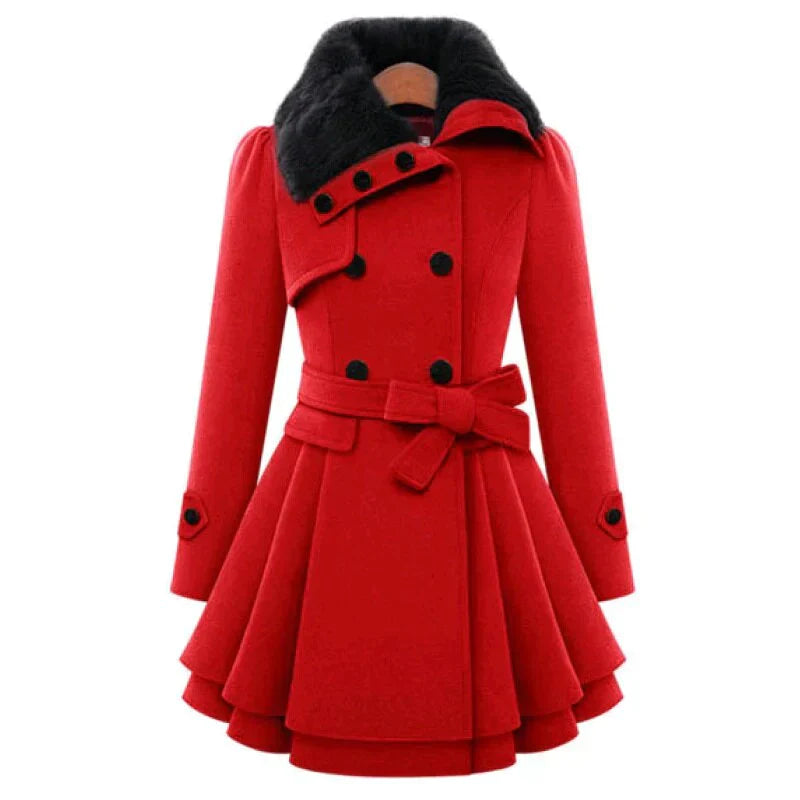 Yena | Trenchcoat-Chic mit Kunstfell