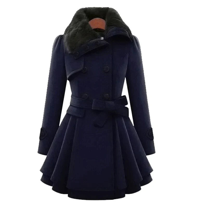 Yena | Trenchcoat-Chic mit Kunstfell