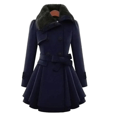 Yena | Trenchcoat-Chic mit Kunstfell