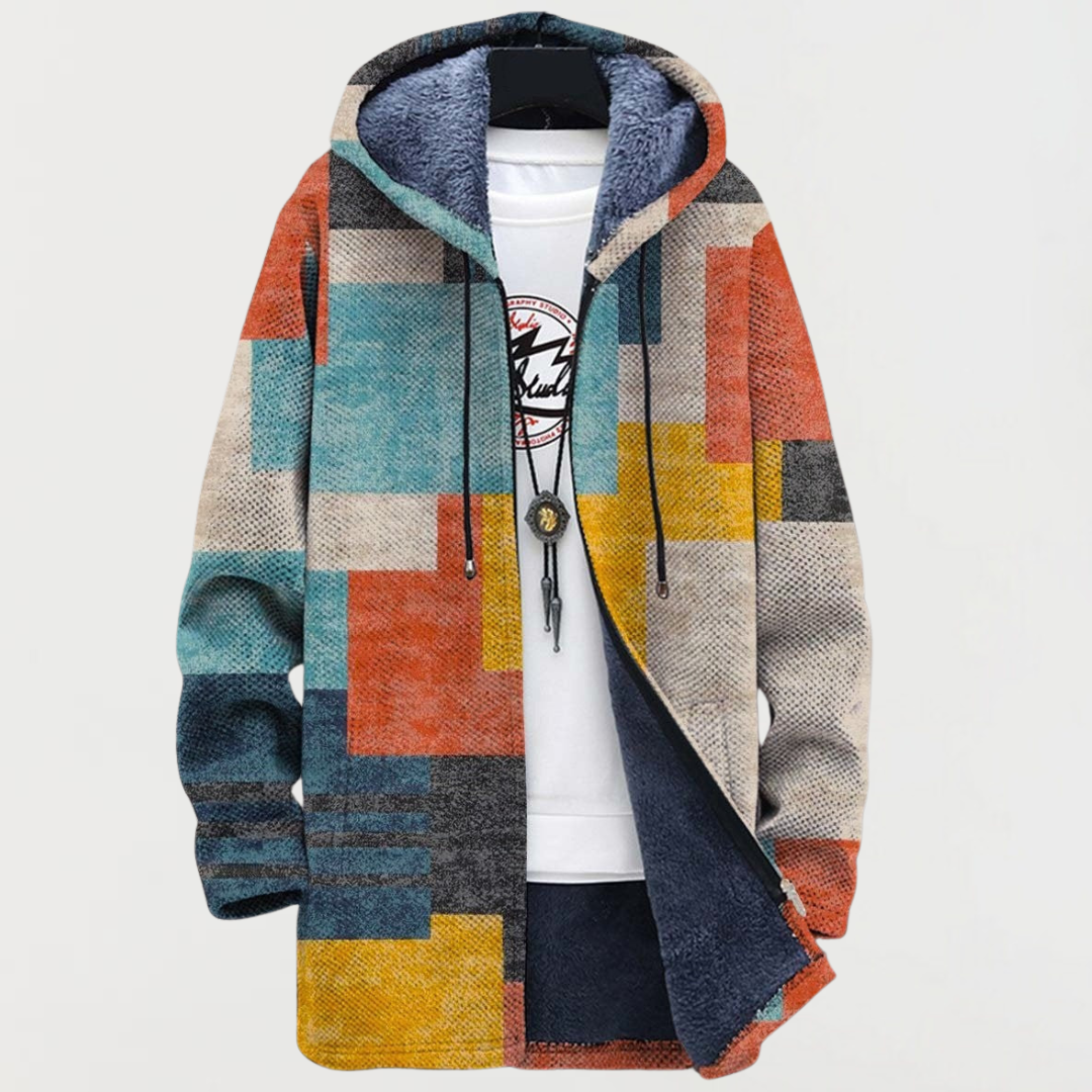 Cleo | Geometrischer Farbblock-Hoodie