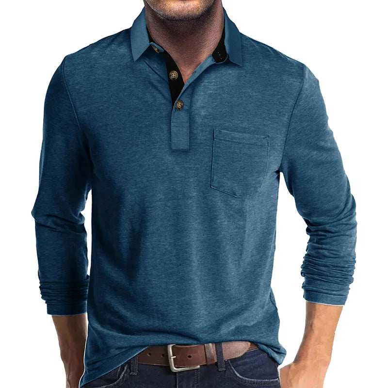 GEBHARD I MODISCHES LANGÄRMELIGES POLOSHIRT