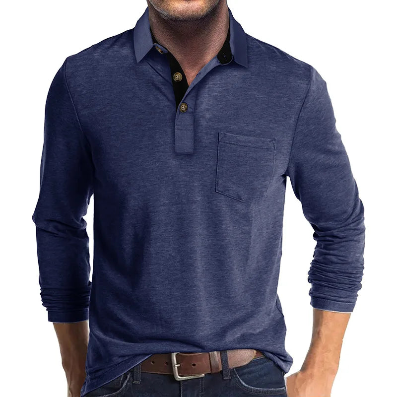 GEBHARD I MODISCHES LANGÄRMELIGES POLOSHIRT