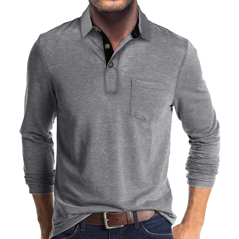GEBHARD I MODISCHES LANGÄRMELIGES POLOSHIRT
