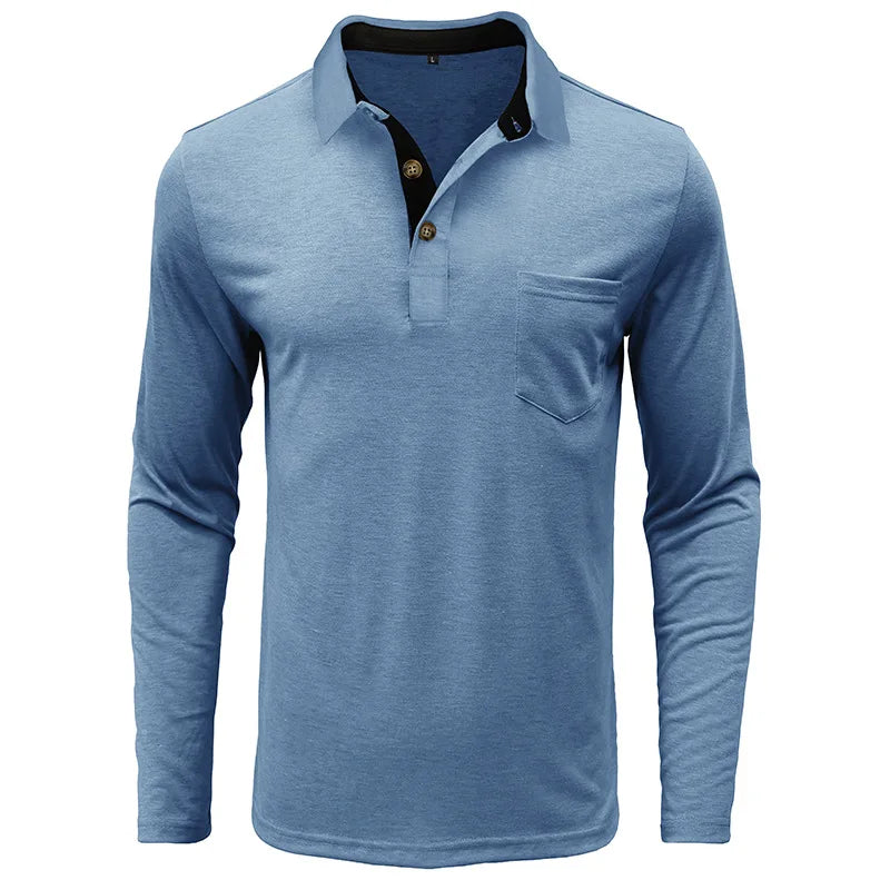 GEBHARD I MODISCHES LANGÄRMELIGES POLOSHIRT