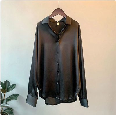Damen-Satinbluse