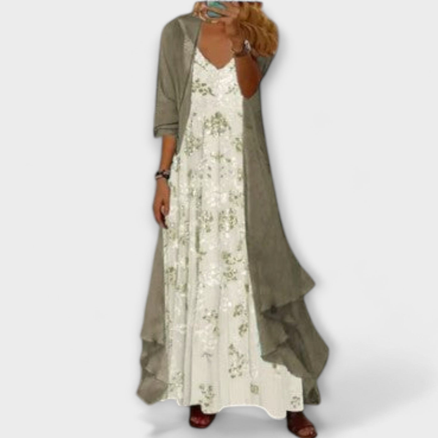 Mila - Elegantes grünes Kleid