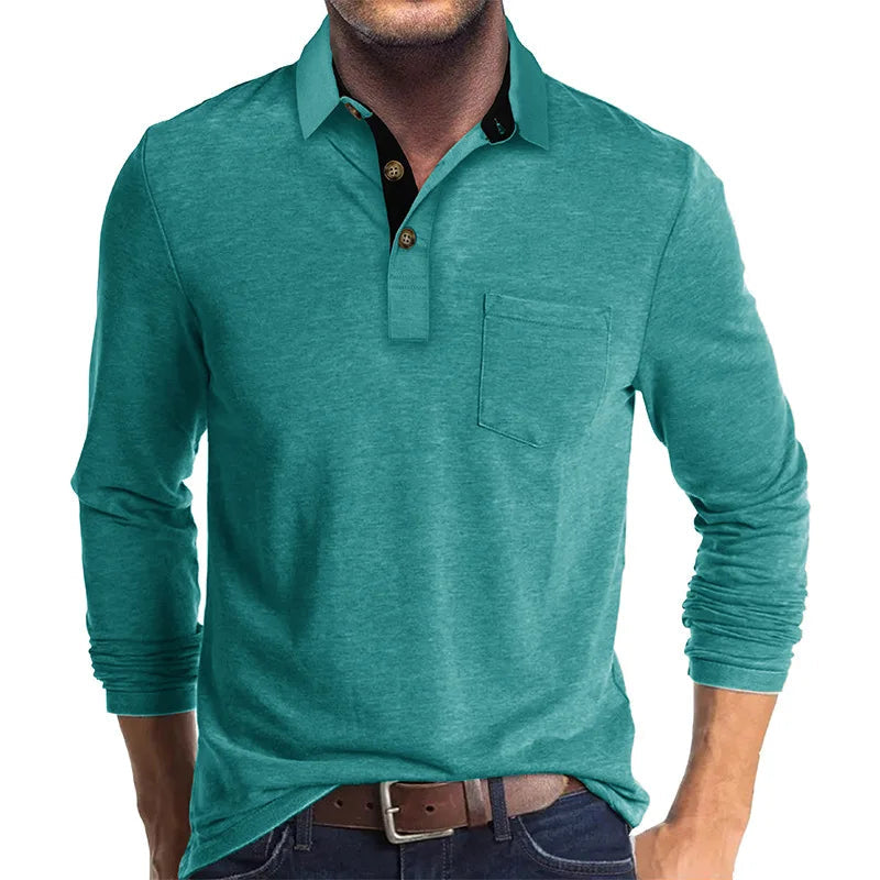 GEBHARD I MODISCHES LANGÄRMELIGES POLOSHIRT