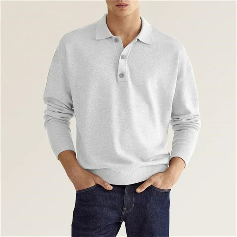 DIMITRI I LANGARM POLOSHIRT