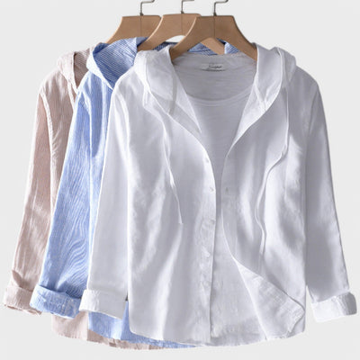 CLARA – Baumwollbluse mit Kapuze