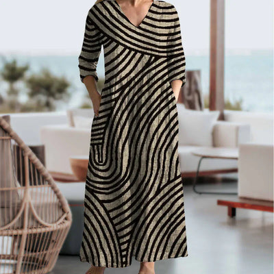 AYLA – Gestreiftes Vintagekleid