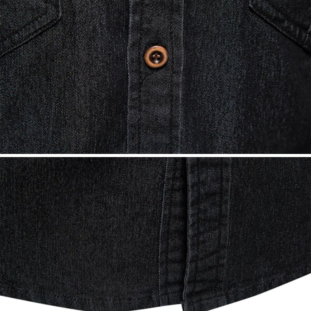 Ruggiero™ - Herren Denim Baumwollhemd