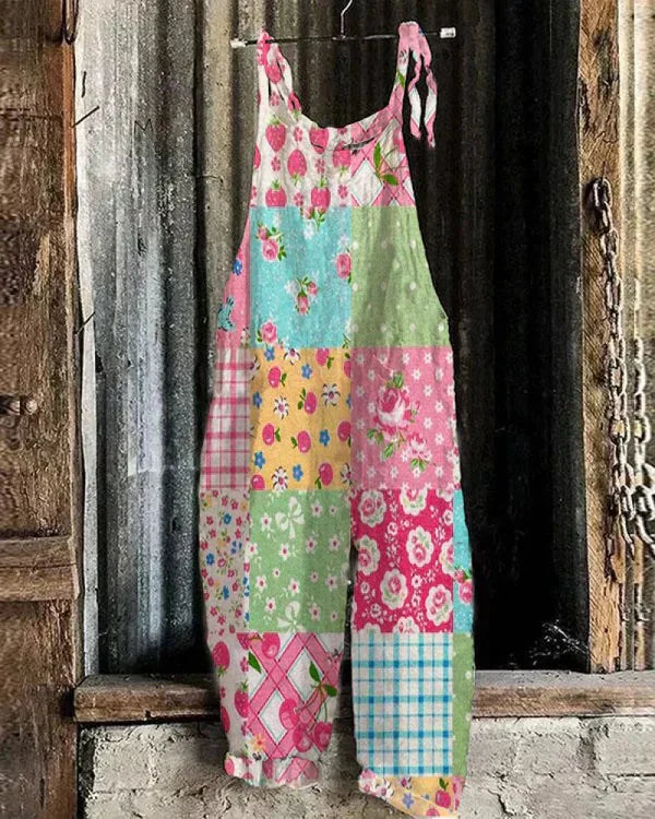 SCARLETT – Boho-Overall mit Retro-Blumenprint