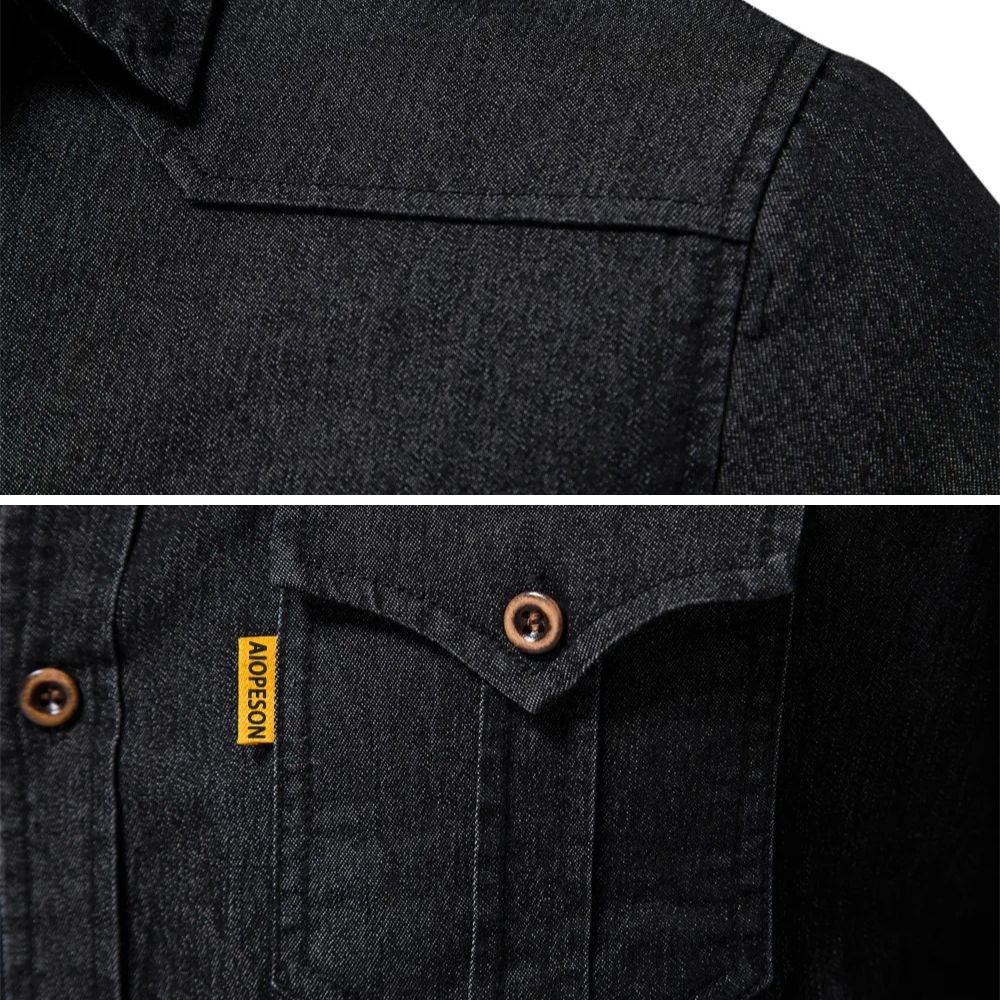 Ruggiero™ - Herren Denim Baumwollhemd