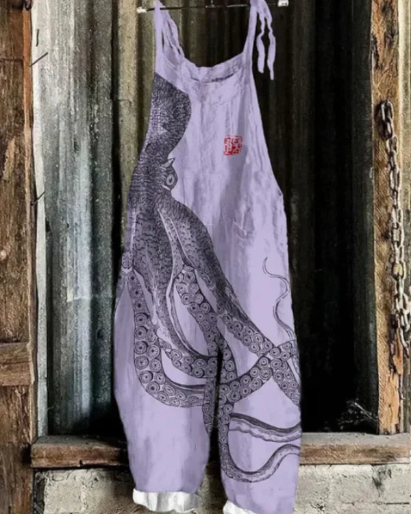 VICTORIA – Weiter Damen-Jumpsuit mit Krakenprint