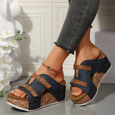 SERHAT – Orthopädische Sandalen mit Keilabsatz