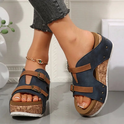 SERHAT – Orthopädische Sandalen mit Keilabsatz