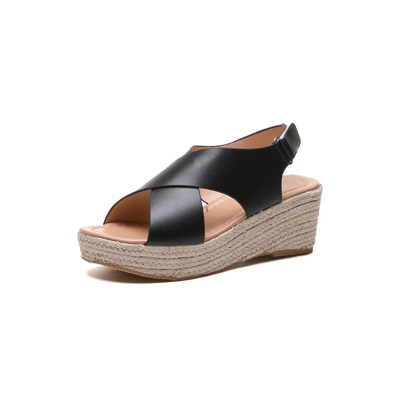 Monika | Stilvolle Keilabsatzsandalen mit Kreuzriemen