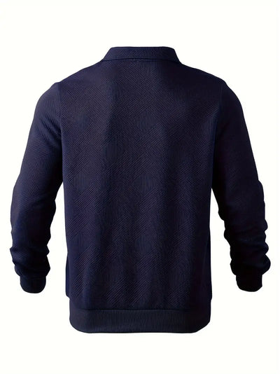 Oscar – Vintage-Zip-Pullover mit geometrischem Design