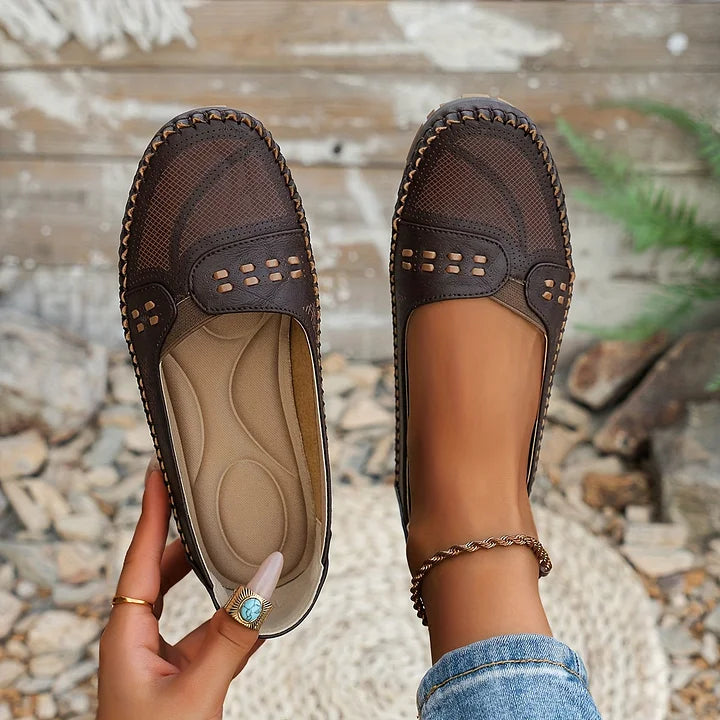 CLARA – Atmungsaktive Vintage-Ballerinas