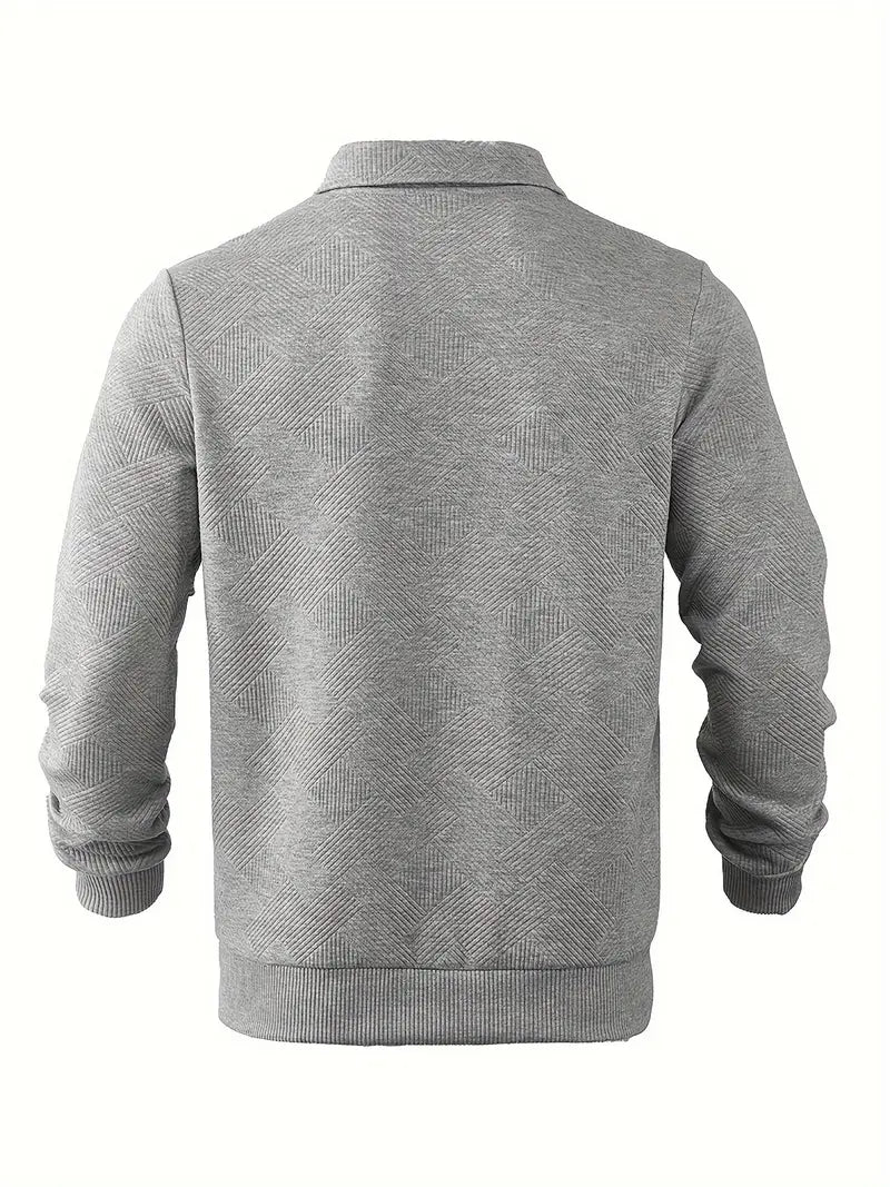 Oscar – Vintage-Zip-Pullover mit geometrischem Design