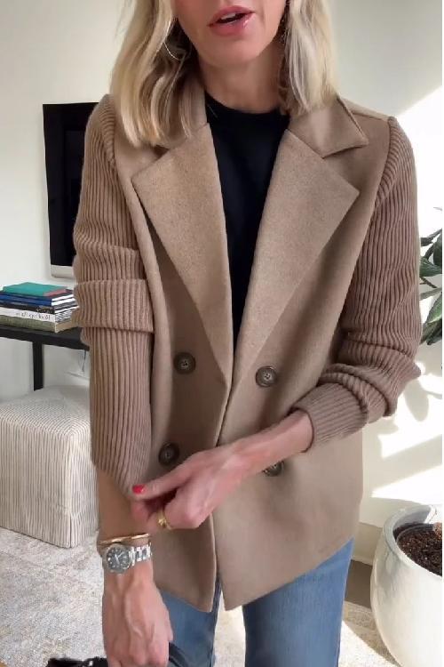 Amelia™ | Stilvoller Blazer mit Strickärmeln