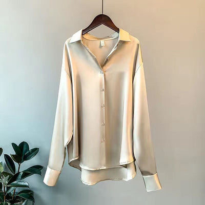 Damen-Satinbluse