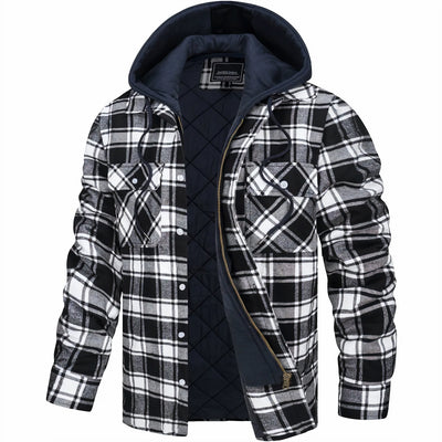 Declan | Karierte Jacke mit Reißverschluss